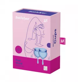 Набор менструальных чаш SATISFYER FEEL GOOD синие 2 шт.
