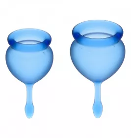 Набір менструальних чаш SATISFYER FEEL GOOD сині 2 шт.
