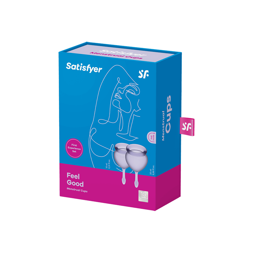 Набір менструальних чаш SATISFYER FEEL GOOD лавандові 2 шт.