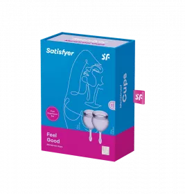 Набір менструальних чаш SATISFYER FEEL GOOD лавандові 2 шт.