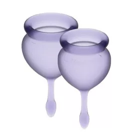 Набір менструальних чаш SATISFYER FEEL GOOD лавандові 2 шт.