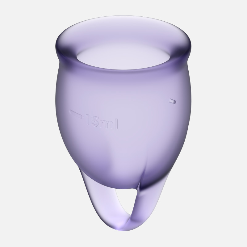 Набор менструальных чаш SATISFYER FEEL CONFIDENT фиолетовые 2 шт.