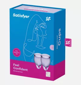 Набор менструальных чаш SATISFYER FEEL CONFIDENT фиолетовые 2 шт.