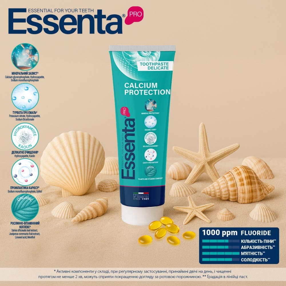 Зубна паста Essenta Pro Calcium protection 75мл