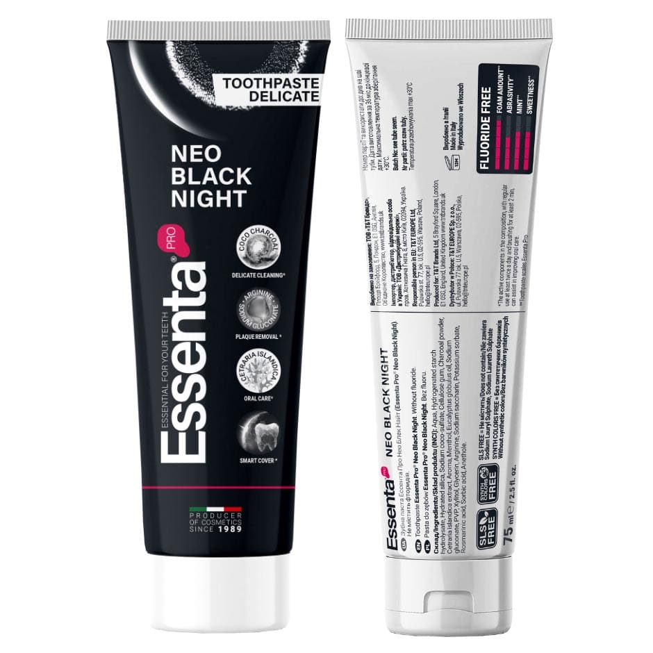 Зубна паста Essenta Pro Neo Black Night 75мл
