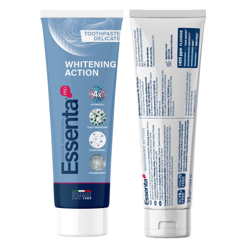 Зубная паста Essenta Pro Whitening Action 75мл