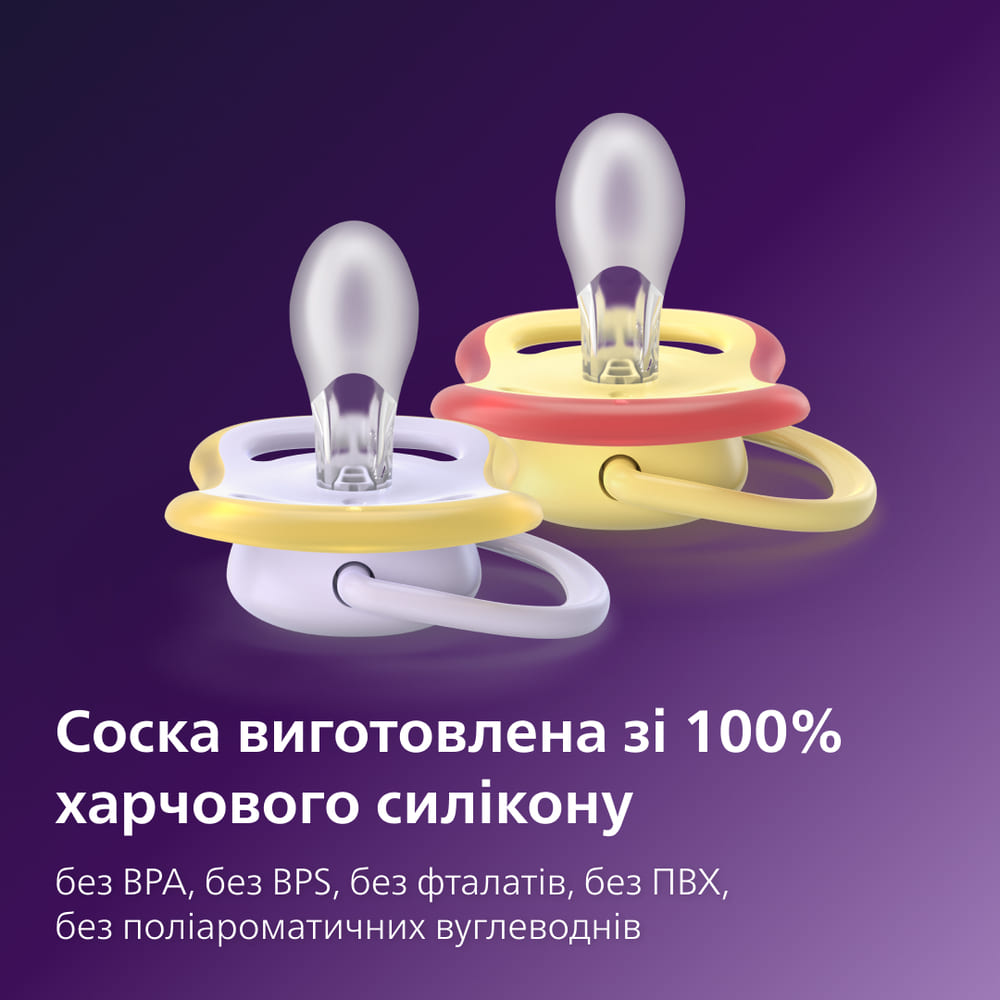 Пустышка Avent 087/04 Ultra Air девочка 0-6 мес 2шт