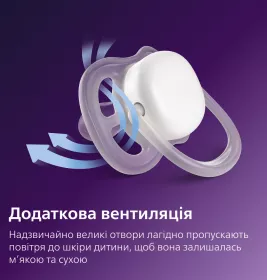 Пустушка Avent 080/26 Ultra Air хлопчик 6-18 міс 2шт