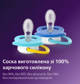 Пустушка Avent 080/26 Ultra Air хлопчик 6-18 міс 2шт