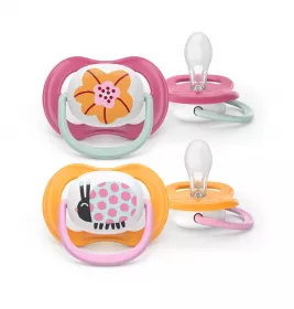 Пустушка Avent 080/27 Ultra Air дівчинка 6-18 міс 2шт