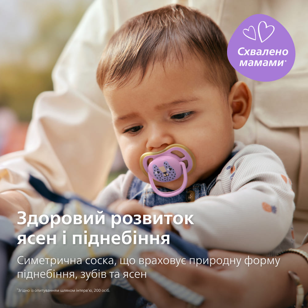Пустышка Avent 087/13 Ultra Air девочка 6-18 мес 2шт