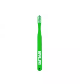 Зубная щетка Saltrain зелено-белая мягкая