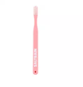 Зубна щітка Saltrain рожево-біла м'яка