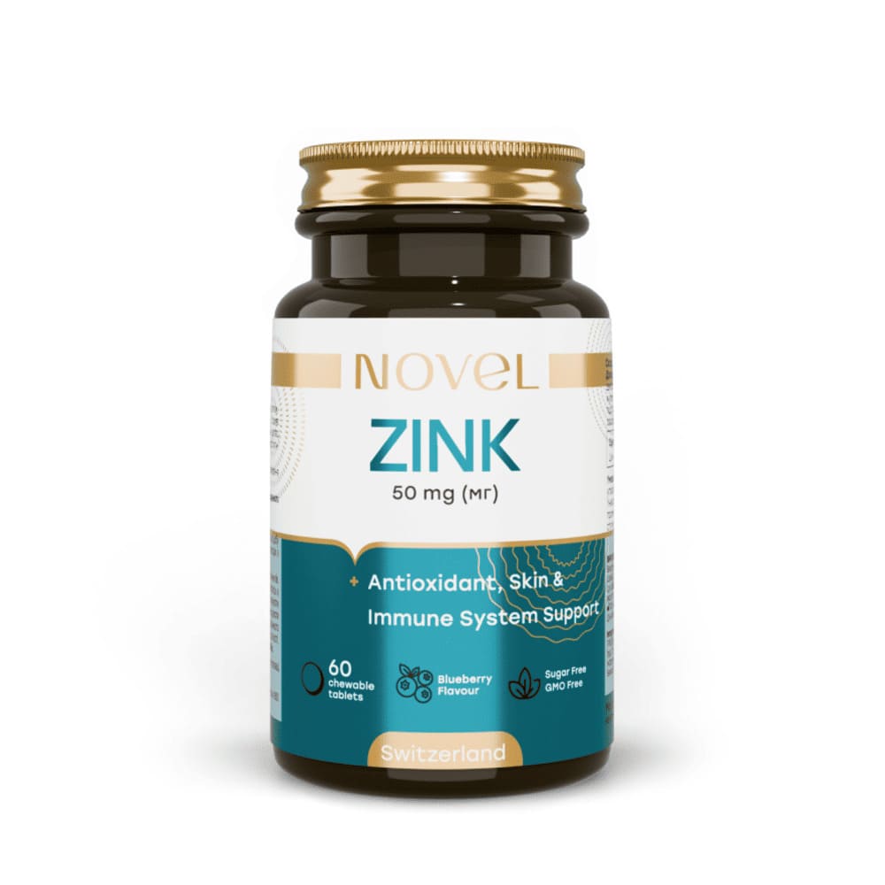 Витамины NOVEL Цинк 50мг табл. жев. №60