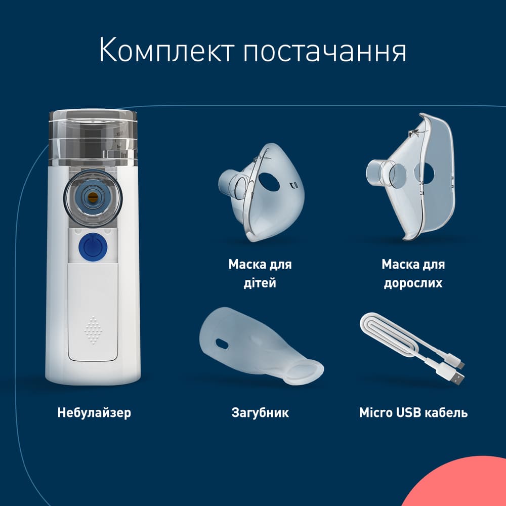 Ингалятор (МЕШ-небулайзер) Omron Mini AIR 360+ ультразвуковой
