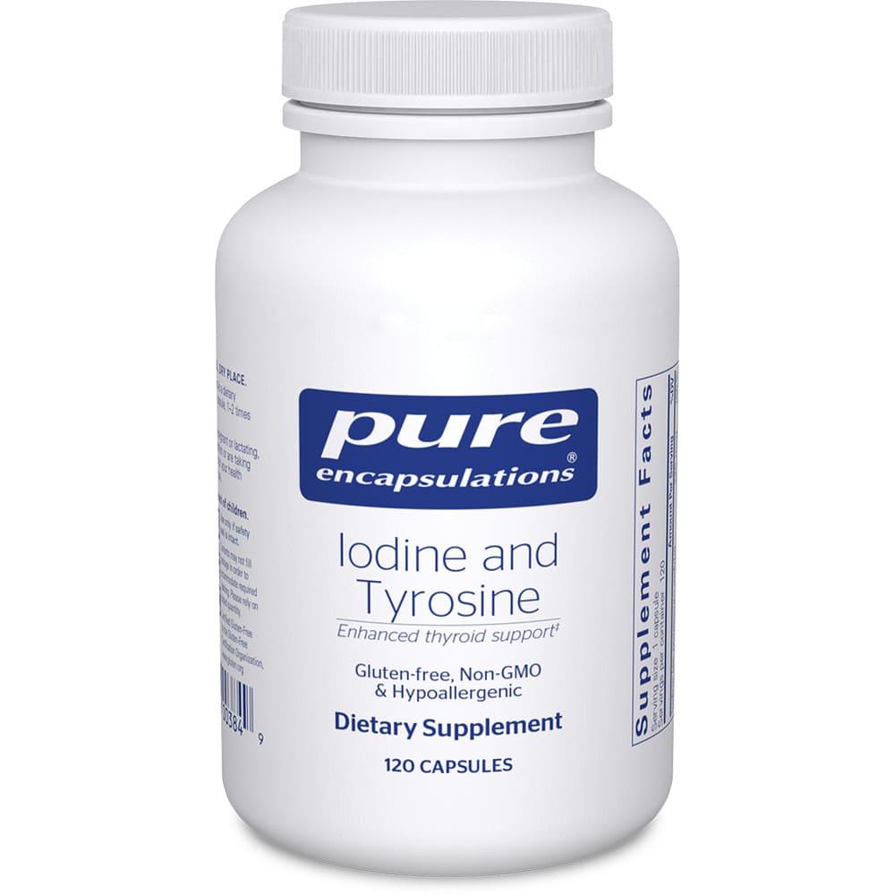 PURE Йод и L-Тирозин (225мкг/500мг) капс. №120