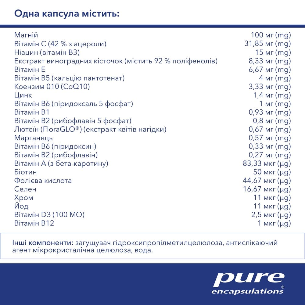 PURE Мультивітаміни All-In-One капс. №60