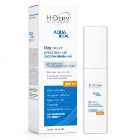 Крем для обличчя H-Derm зволожувальний денний Aqua Ideal для номальної та сухої шкіри50 мл