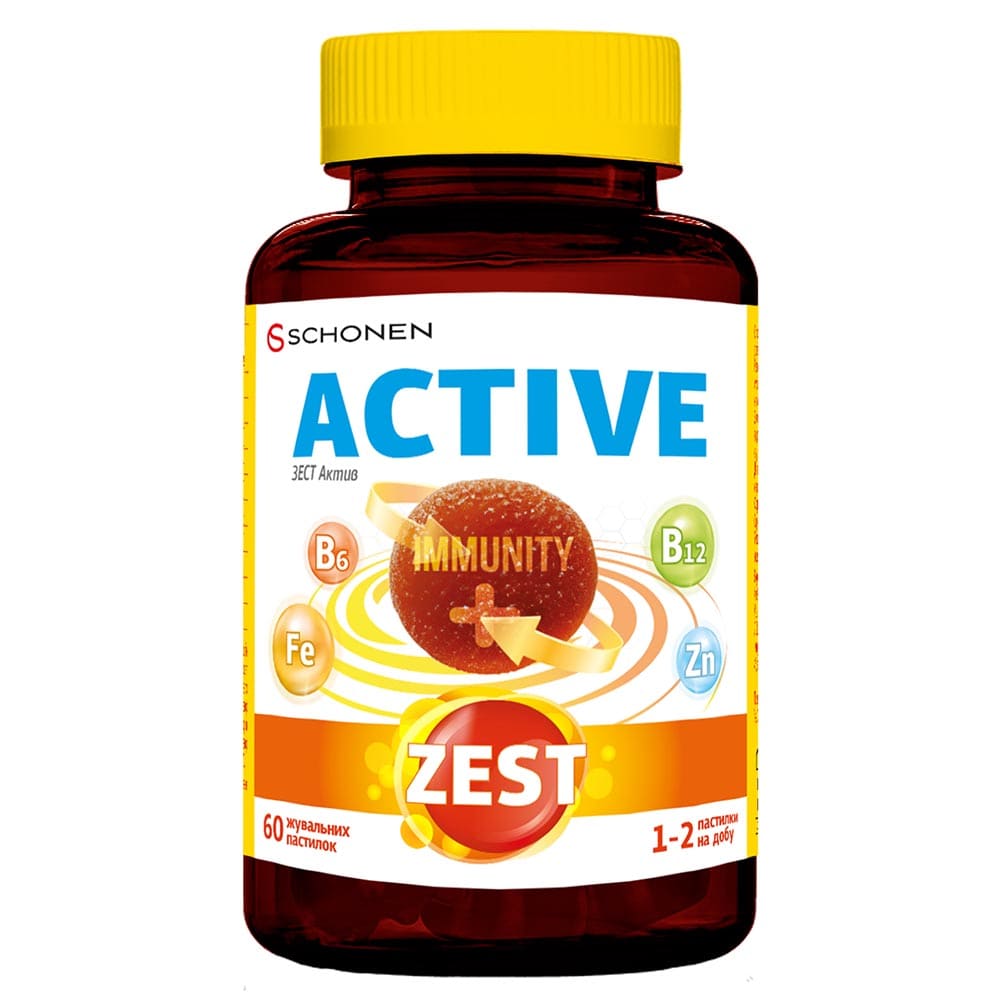 Зест Актив пастилки жеват. №60