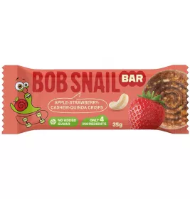 Батончик Улитка Боб яблоко-клубника-кешью-криспы-киноа 35г