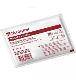 Пластырная повязка NORDEPLAST нетканая стерильная 6х8см №1