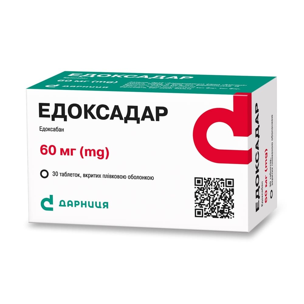 Едоксадар табл. вкр/пл. об. 60мг №30 Дарниця