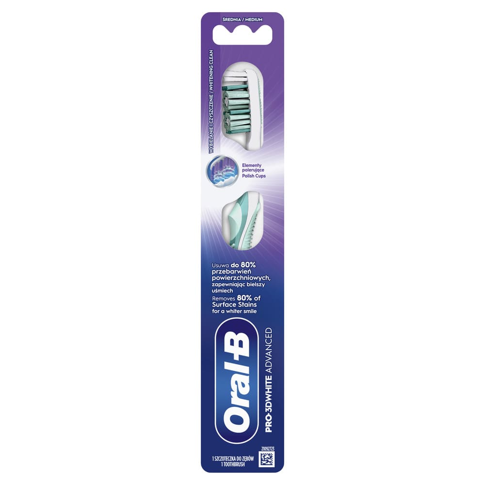 Зубная щетка ORAL-B Pro 3D White Advanced средняя 1 шт