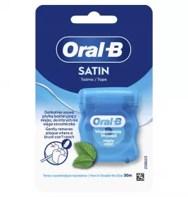 Зубная нить ORAL-B Satin Floss Мята Вощена 50м