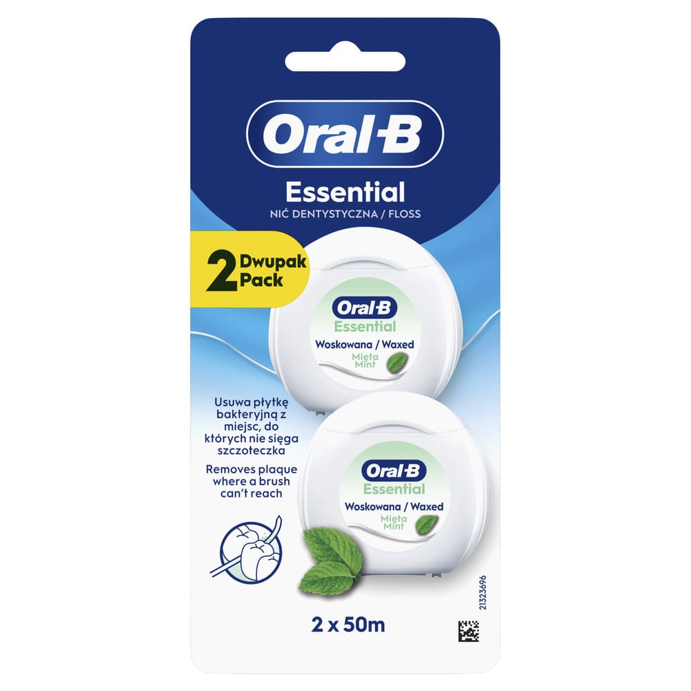 Зубная нить Oral-B Essential Floss м'ятна 2x50м