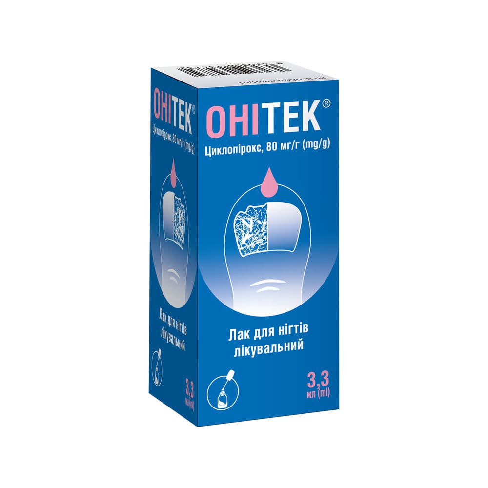 Онитек лак д/ногтей 80мг/г 3,3мл во флак. стекл.