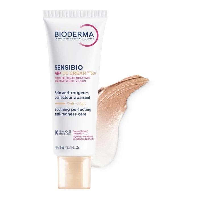 Крем для обличчя Bioderma AR+СС Сенсібіо зволожуючий світлий тон з SPF50+ 40 мл