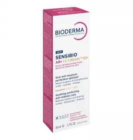 Крем для обличчя Bioderma AR+СС Сенсібіо зволожуючий світлий тон з SPF50+ 40 мл