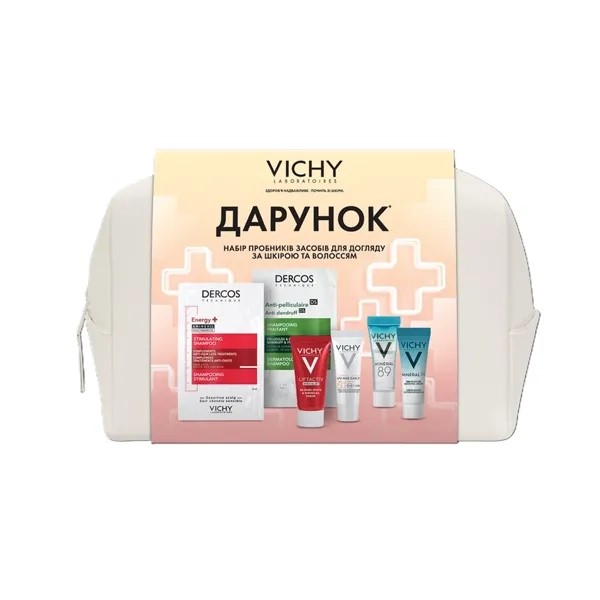 *Косметичка Vichy ЖВП (набірр пробників засобів по догляду за шкірою і волоссям) Весна 2026