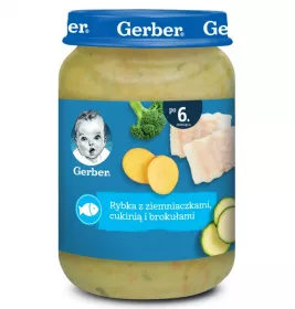 Пюре Gerber Рыба с картофелем, цуккини и брокколи 190г