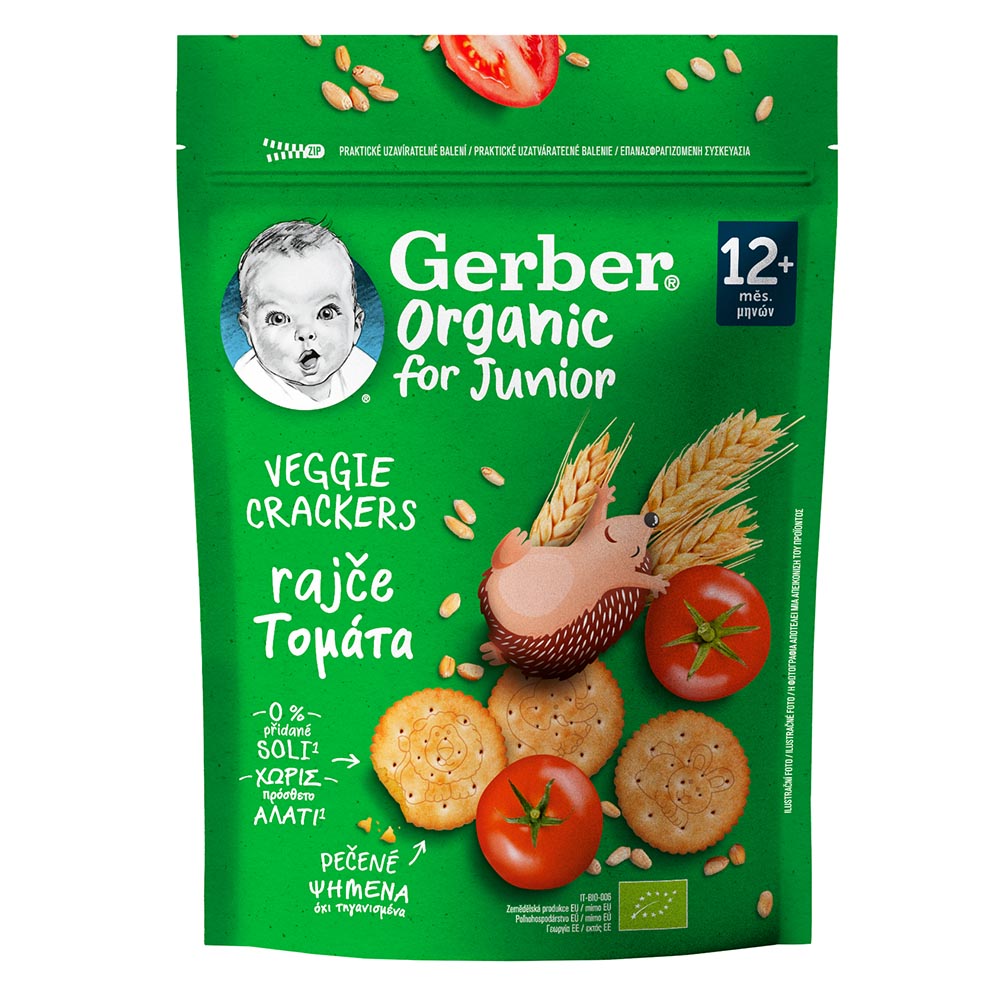 Крекеры Gerber Органик пшеничные с томатом 100г