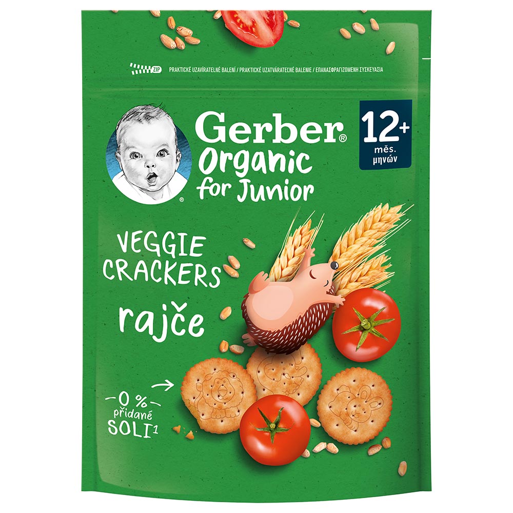 Крекери Gerber Органік пшеничні з томатом 100г