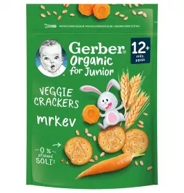 Крекеры Gerber Органик пшеничные с морковкой 100г