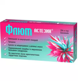 *Флют Астезин супозиторії 206мг №12 (6*2)