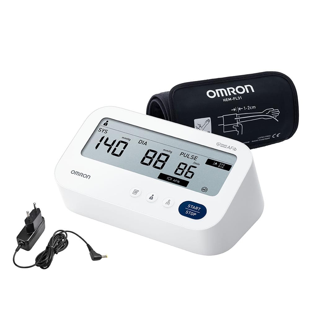 Тонометр Omron M3 Comfort AFib (HEM-7196-FLE) автоматический с сетевым адаптером HHP-CM01