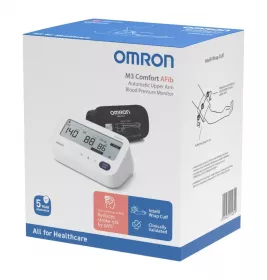 Тонометр Omron M3 Comfort AFib (HEM-7196-FLE) автоматичний з мережевим адаптером HHP-CM01