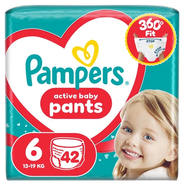 Підгузки-трусики Pampers Pants Giant (15+ кг) однор. Джамбо 42шт №1
