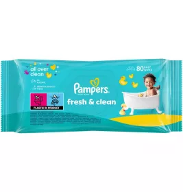 Салфетки влажные Pampers детские Fresh Clean №80 ПрепакКороб