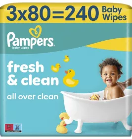 Салфетки влажные Pampers детские Fresh Clean 3*80шт