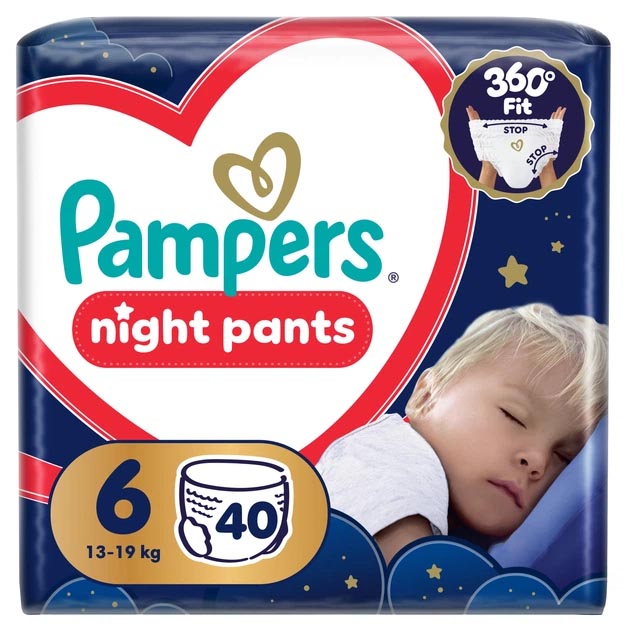 Подгузники-трусики Pampers Pants  Night Гигант (15+ кг) Джамбо 40шт №1