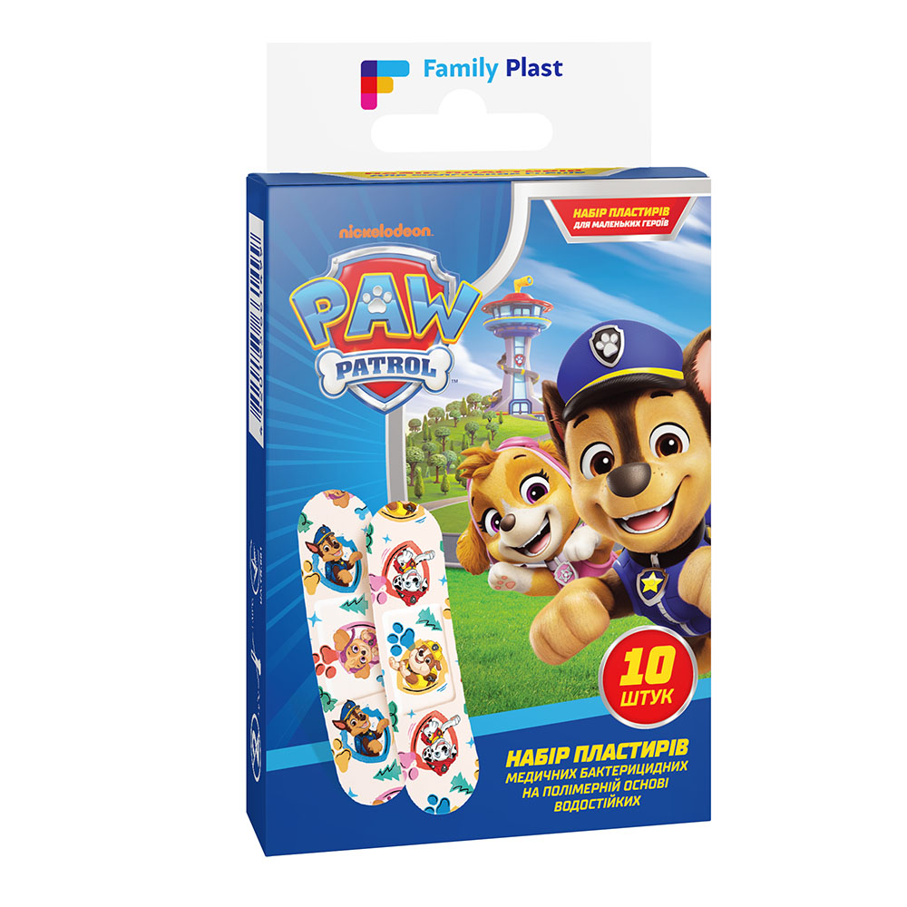 Лейкопластир FP Family Plast Набір дитячий бакт. на полімер.осн.водост. 19х55мм №10