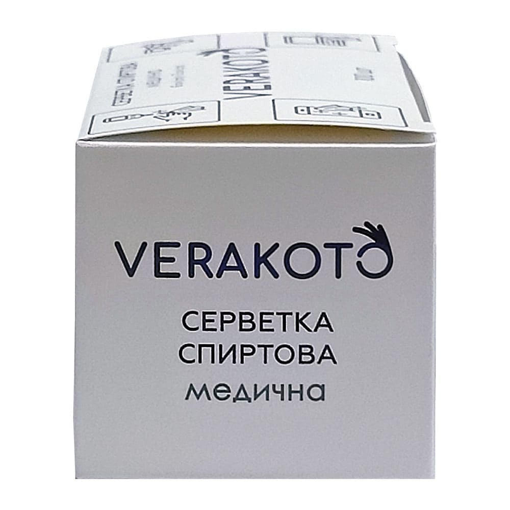 Салфетки спирт. д/ин. 6x3см VERAKOTO №100