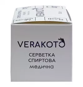 Салфетки спирт. д/ин. 6x3см VERAKOTO №100