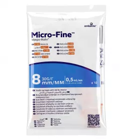 Шприц інсуліновий 0,5мл U-100 Embecta Micro-Fine 30G (0,30x8мм) №1