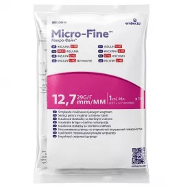 *Шприц инсулиновый 1мл U-40 Embecta Micro-Fine 29G (0,33x12.7мм) №1