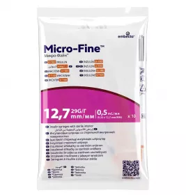Шприц инсулиновый 0,5мл U-100 Embecta Micro-Fine 29G (0,33x12.7мм) №1